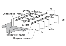 Сварной решетчатый настил SP 34х38/30х3 Zn 1000/1000 мм